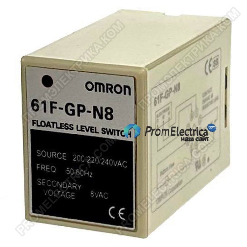61F-GP-N8 AC230V Omron Устройство контроля уровня токопроводящих вещевств серии 61F, монтаж вставной, компактный 8-pin тип, напряжение питания 230 V AC