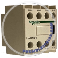 LADN40 Дополнительный блок контактов 4NO, фронтальный монтаж, крепление с помощью винтовых зажимов, Schneider Electric
