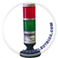 PLG-220-R/G(220VAC) Светосигнальная колонна диаметр 45 мм, лампы накаливания красная и зеленая, 220VAC. AUTONICS