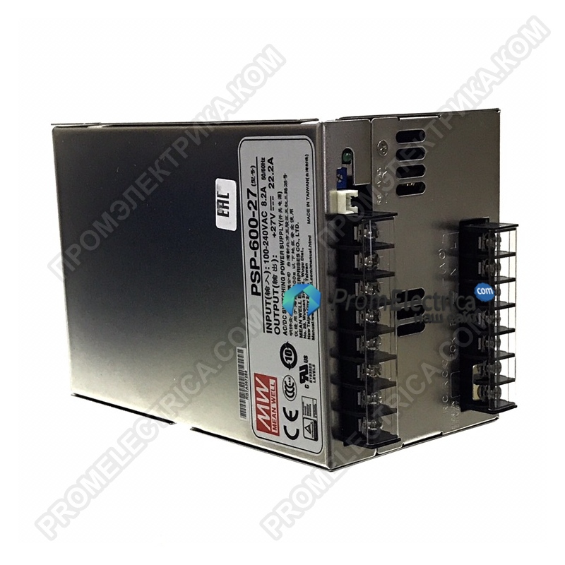 PSP-600-27 Mean Well Преобразователь напряжения AC-DC(DC-DC) в корпусе.600Вт,Uвх=88-264В AC(124-370В