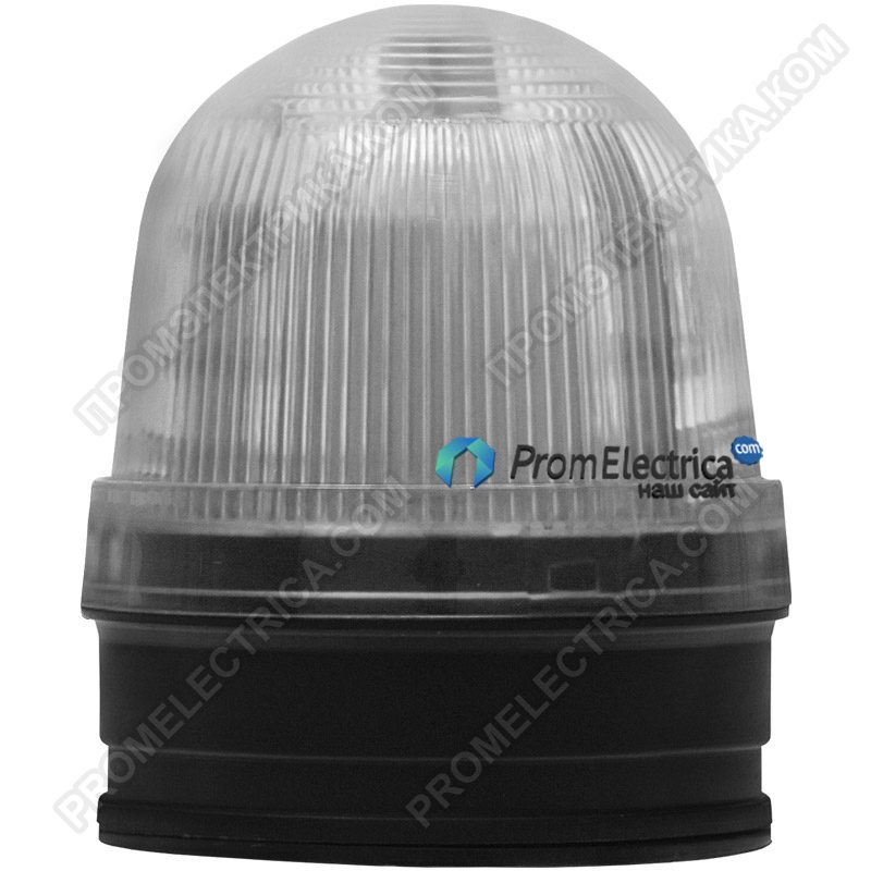 SL70B-W-12V Белый светодиодный проблесковый маяк 12VDC (52mA), вращение, диаметр 70мм, IP54, сирена 80дБ