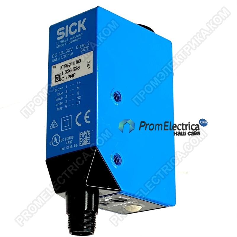 1026538 Датчик контрастной метки, 10мм, RGB, PNP, 10 kHz, IP67, M12 KT5W-2P1116D