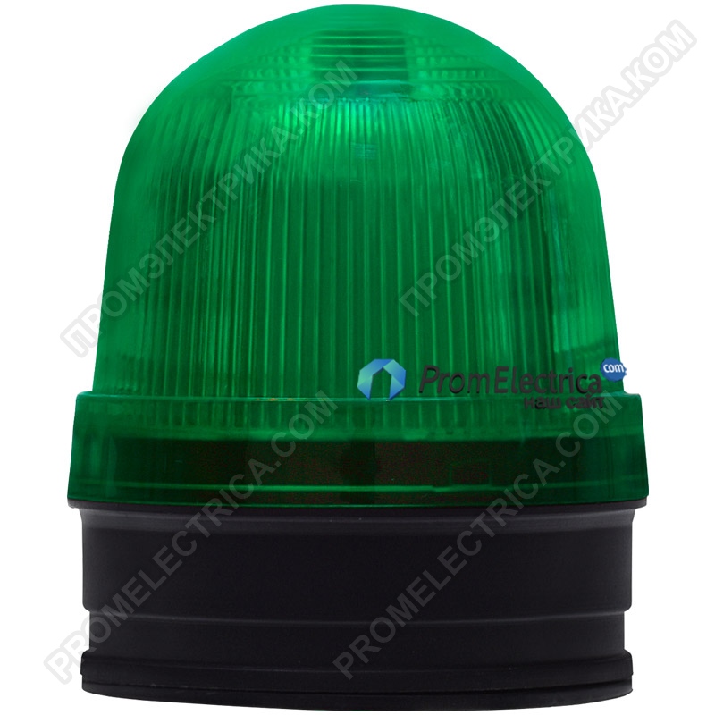 SL70B2M-G-220V Зелёный светодиодный проблесковый маяк 220VAC (52mA) на магните, вращение, диаметр 70мм, IP54, сирена 80дБ