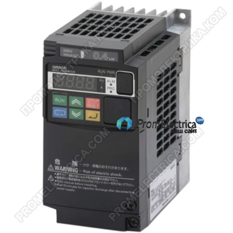 3G3MX2-AB002-E Инвертор MX2, 0.25/0.37кВт, 1.6/1.9А, (1x200В), V/f или векторное управление без датчика