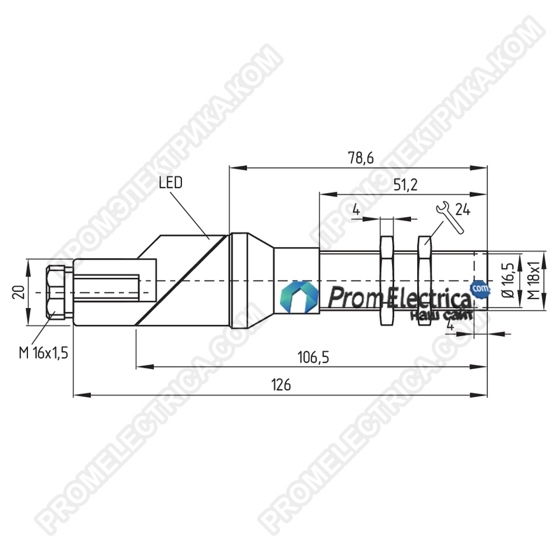 101139949 Индуктивный датчик М18, 5мм, PNP NO/NC, 500Hz, PG9 IFL 5-18L-10/01P