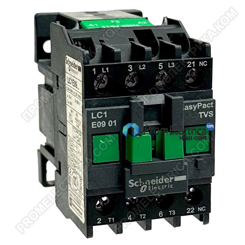 LC1E0901B5 Контактор 3-полюсный, 6А, 24 VAC Schneider Electric
