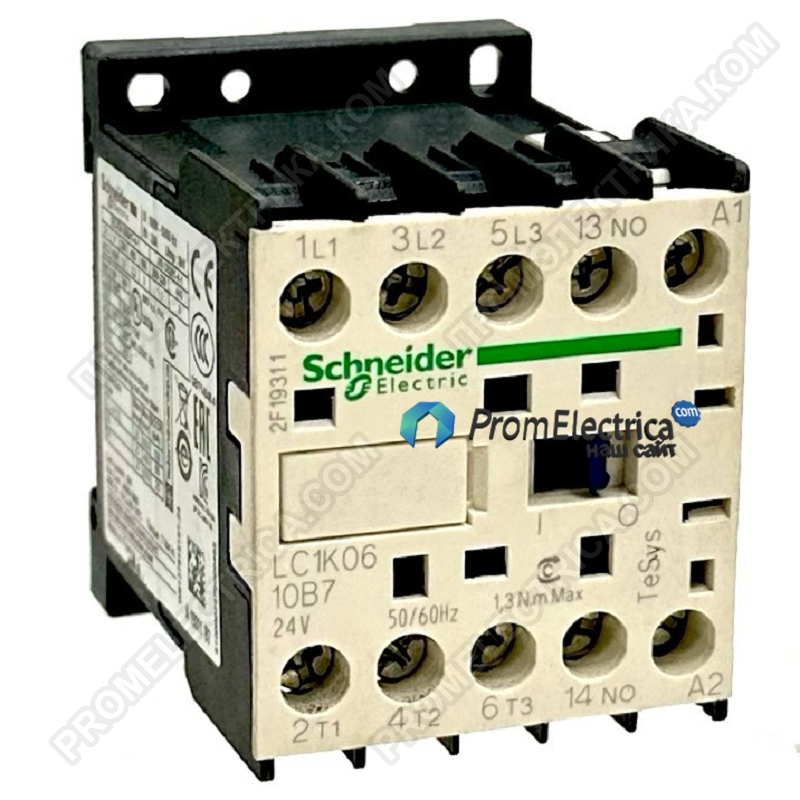 LC1K0610B7 Контактор 3-полюсный, 6А, 24 VAC Schneider Electric