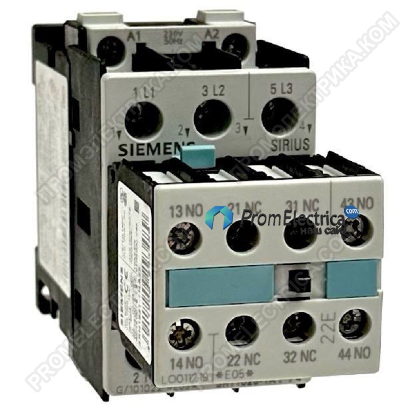 3RT1026-1AP04 Контактор 3P, 11 кВт 400В, 35А, допконтакты 2НO 2НЗ, винтовые зажимы Siemens