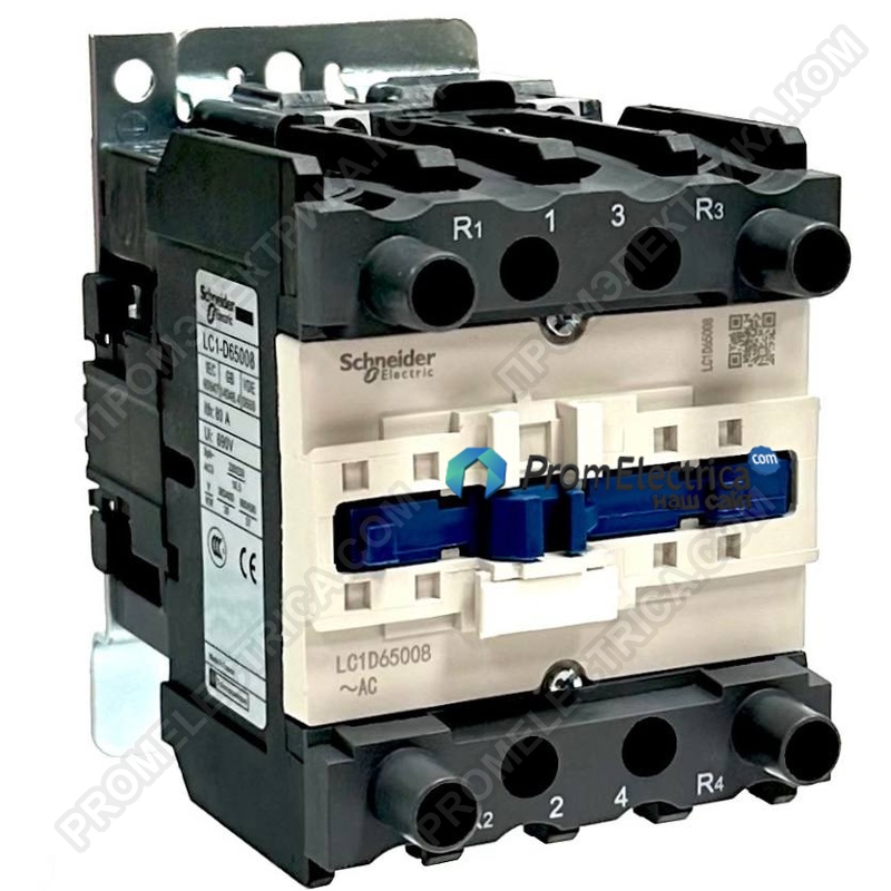 LC1D65008M7 Контактор 4-полюсный, 80А, 220 VAC Schneider Electric