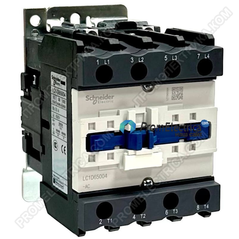 LC1D65004D7 Контактор 4-полюсный, 80А, 42 VAC Schneider Electric