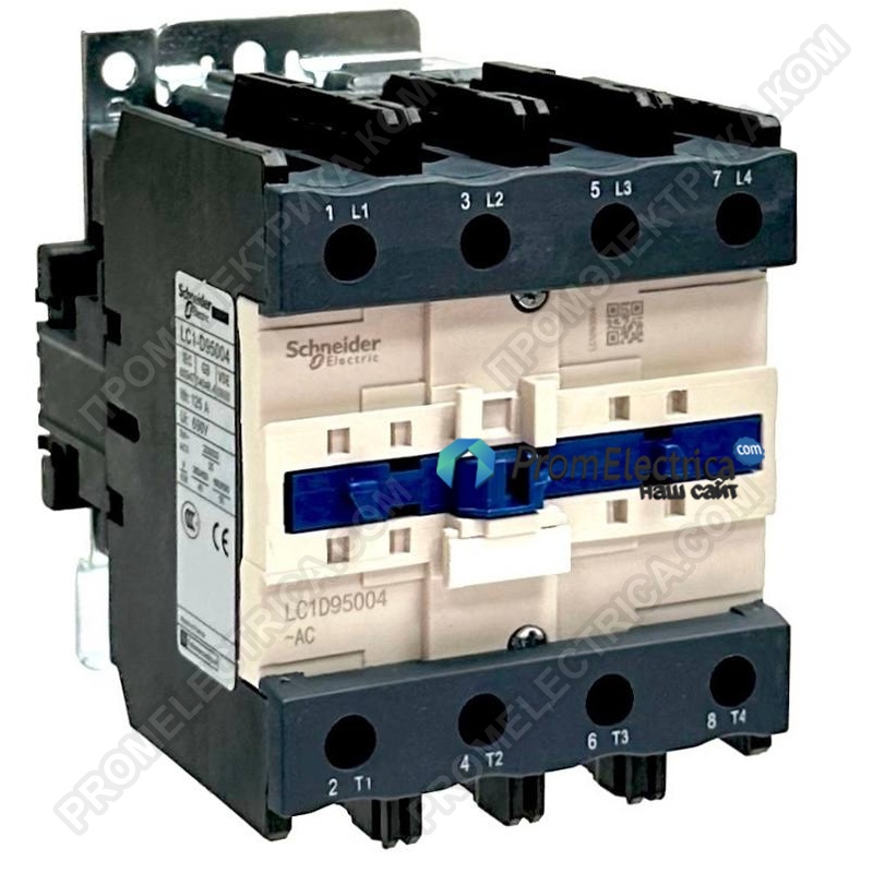 LC1D95004M7 Контактор 4-полюсный, 95А, 220 VAC