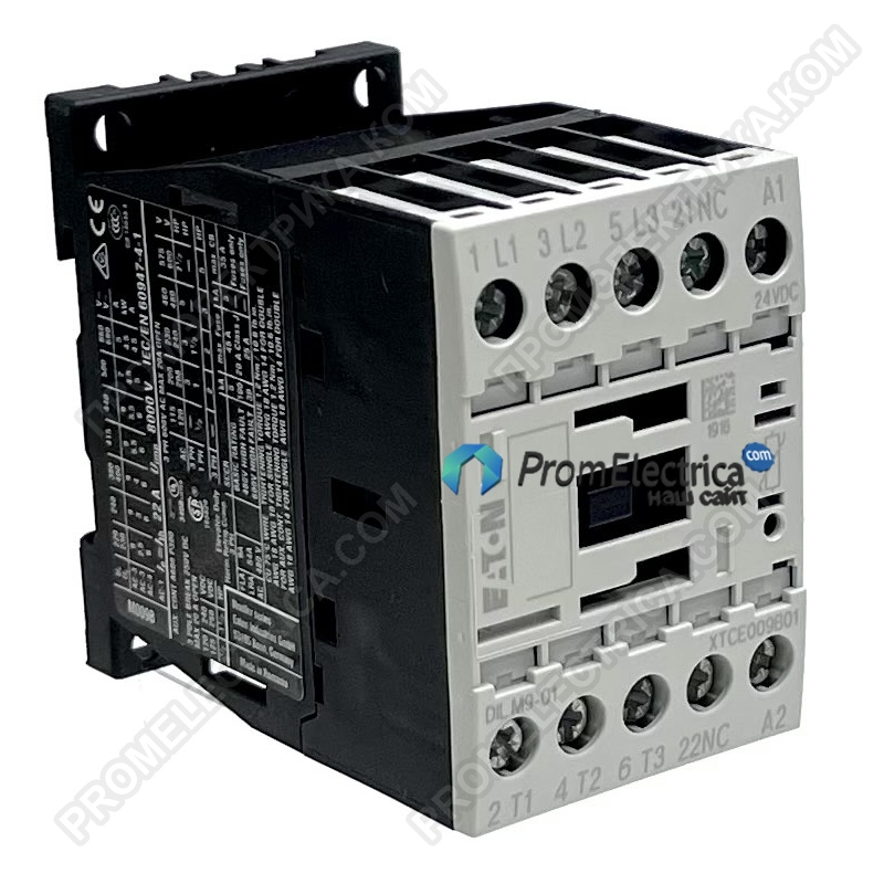 DILM9-10, XTCE009B10F Контактор 9 А, управляющее напряжение 230В (АС), 1 НО доп. контакт, категория применения AC-3, AC-4