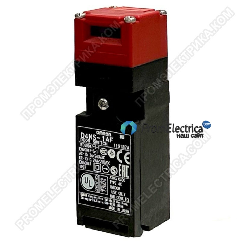 D4NS-1AF Концевой выключатель безопасности с ключом, NO+NC, 10 A, IP67, PG13.5 Omron