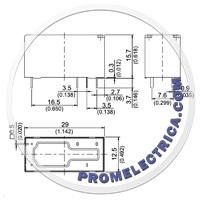 507-2CH-F-C-24DC Миниатюрное реле 24 VDC 12A, 277 VAC, 2C (DPDT)