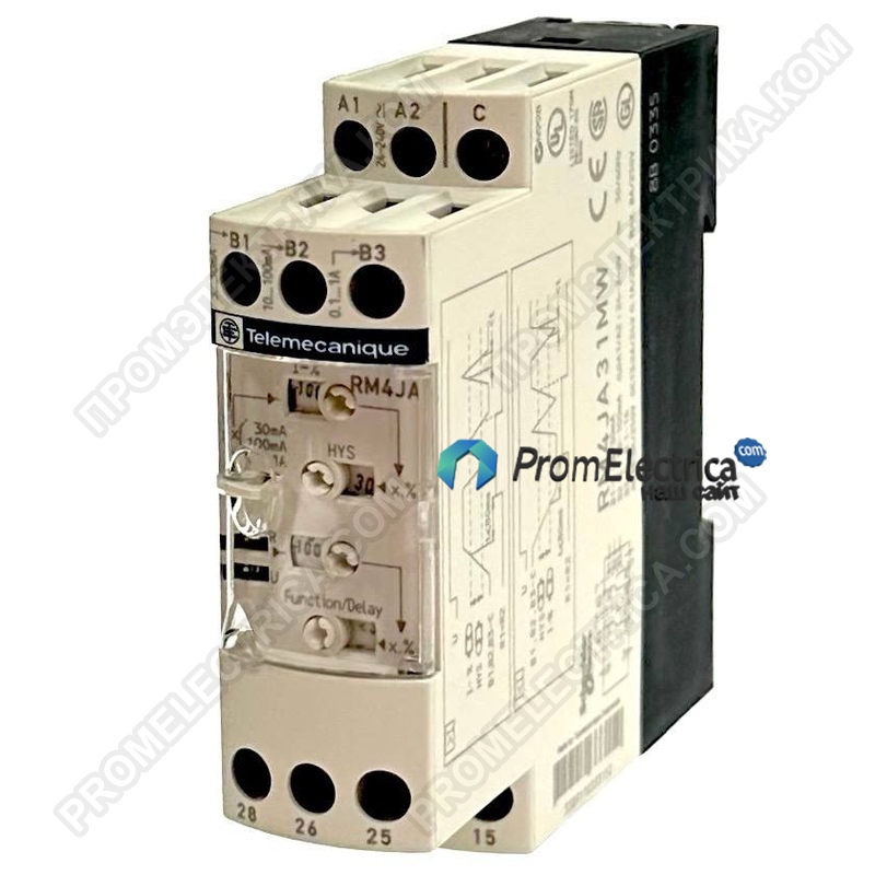 RM4JA31MW Реле контроля тока, 3-1000mA, ~/=24-240V, Schneider Electric