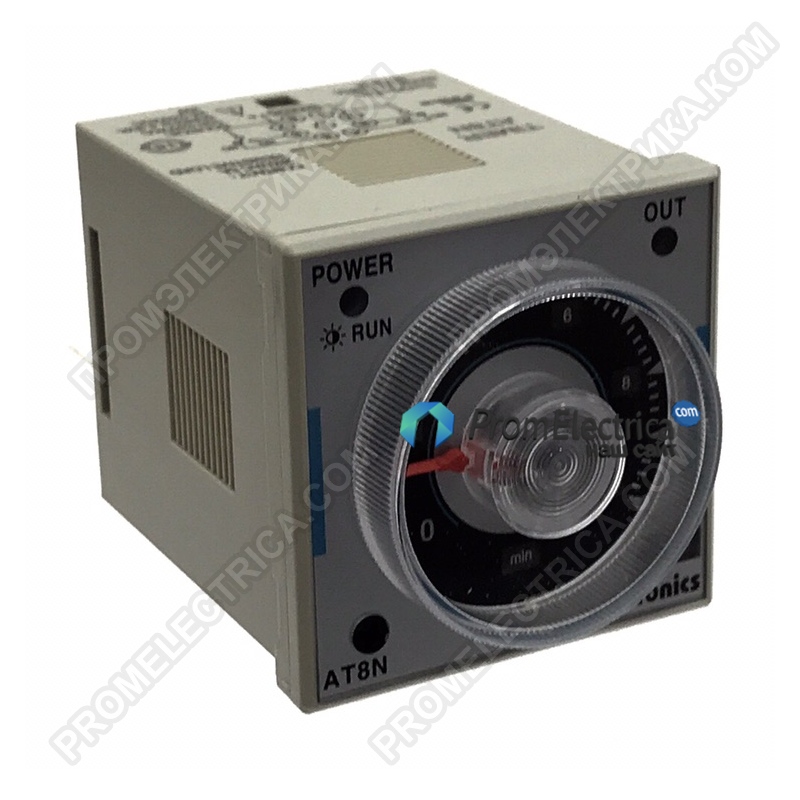 AT8N(100-240VAC, 24-240V) Таймер аналоговый, 48х48x80мм, 8 pin, расширенные функции, 100-240VAC