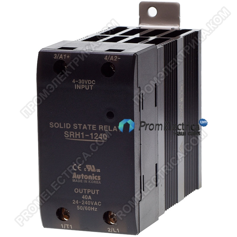 SRH1-1240 Твердотельное реле 1-фаза, управление 4-30 VDC, коммутирующий выход 40А / 24-240 VAC, отслеживание н SRH1-1240