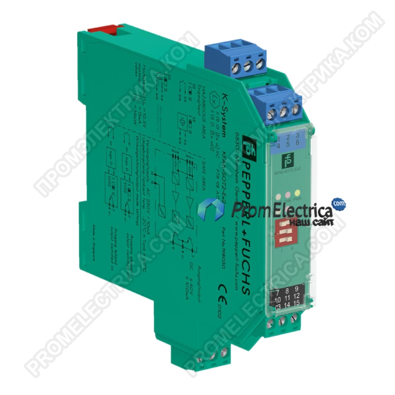 103373 Барьер искрозащиты для датчиков NAMUR 230V, выход реле 2A 250VAC KFA6-SR2-Ex2.W