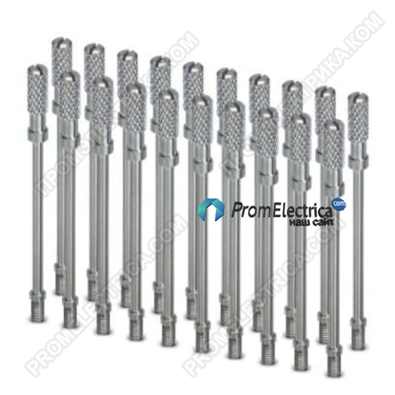 2310387 SUBCON-RAENDEL-SCREW-3MM Винты крепления, с накатанной гайкой для монтажа вручную или при помощи отвертки, шлиц, длина: 56 мм, метрическая резьба M3