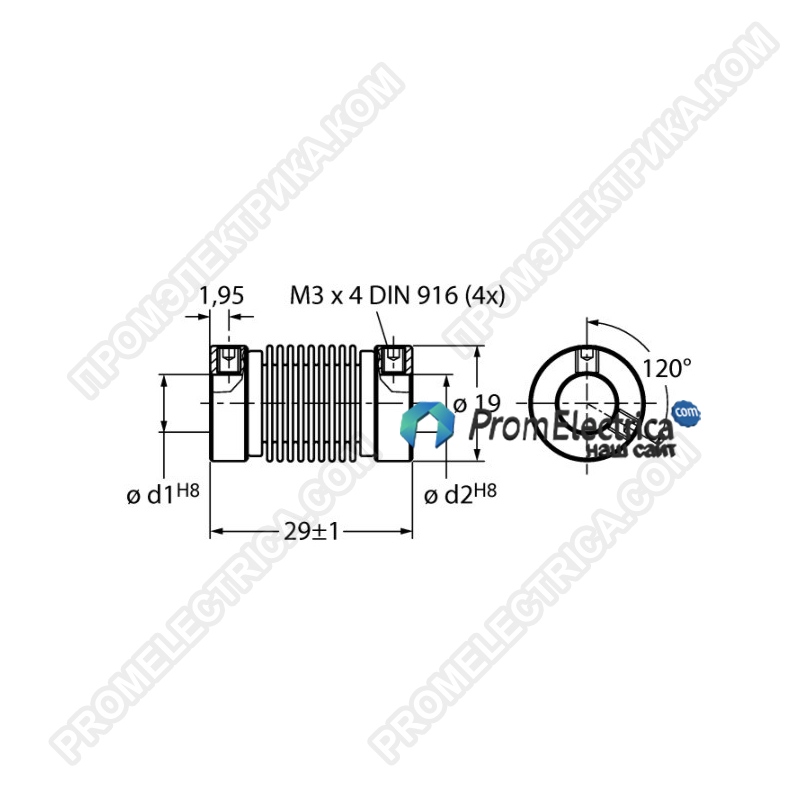 RCS-19-12-12 муфта для энкодера
