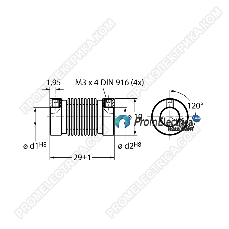 RCS-19-10-08 муфта для энкодера