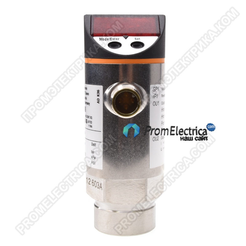 PN3006 PN-2,5-RBR14-MFPKG/US/ /V Датчик давления с дисплеем, 0...2,5 bar, PNP NO+NC, 4...20 mA, присоединение G1/4, разъем М12