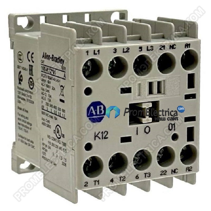 100-K12ZJ01 Контактор 3-полюсный 12А, 24VDC Allen-Bradley