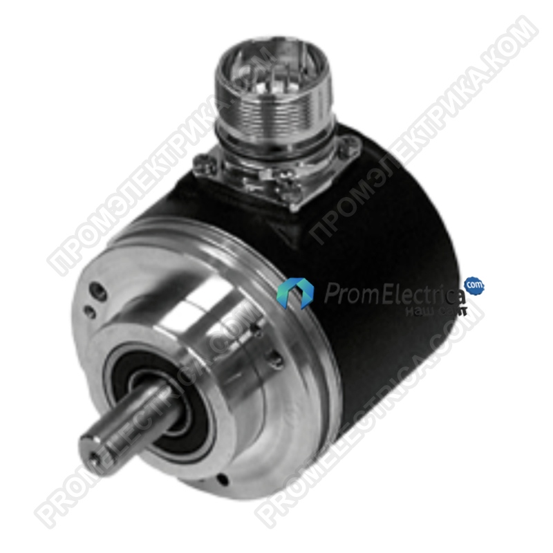 514998 AVM58N-011AAA0BN-1212 Абсолютный многооборотный энкодер Ø 58 мм., вал 10 мм., 4096 оборотов, 24 бита, SSI, 4,5...30 VDC разъем М23
