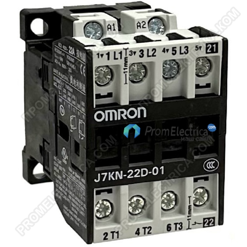 J7KN-22D-01-230VAC Контактор для двигателей серии J7KN, ток двигателя 22 A, напряжение катушки 230 VAC