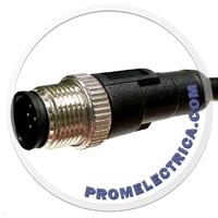 S-GP-15M-B Прямой разъем M12, 8PIN, штекер папа, кабель 15 метров, пластмасс