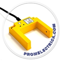 E3S-GS50E2 Щелевой оптический датчик, Sn=50мм, NPN, NC, кабель 2м