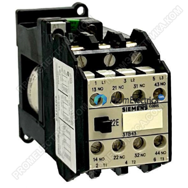 3TB4317-0BB4 Контактор 3-POLE AC-3, 11KW, 400/380V AUXILIARY CONTACTS 22 (2NO+2NC) Siemens